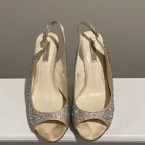 Benjamin Adams Sparkly Ivory Wedding Shoes